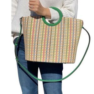 Kate Spade Jena Straw Leather Large Tote